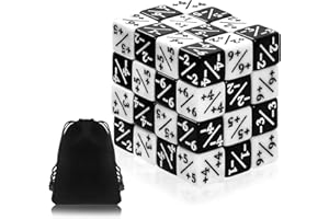 HOSSOM 48 Stücke Würfel Zähler, Loyalität Würfel Token Würfel D6 Würfel Zeichen Würfel mit Aufbewahrungsbeuteln Magic The Gathering Würfel Kompatibel mit Noch Mal Spiel Commander Deck MTG CCG Karak