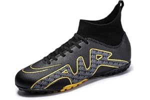 WEJIESS Botas de fútbol para jóvenes Botas de fútbol para Hombres al Aire Libre Botas de fútbol para Hombres High Top Zapatos de fútbol para niños Turf Fútbol Profesional Zapatos Deportivos