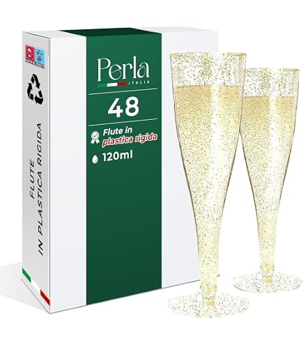 24 Flute Da Champagne In Acrilico Rosa Chiaro - Calici Di Plastica Riutilizzabili Per Matrimoni E Feste - 3