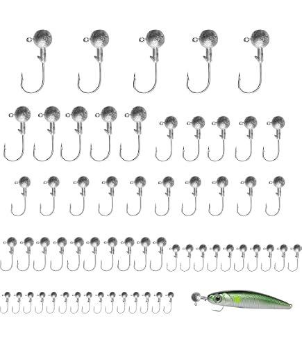 60 Pezzi Girelle Per Pesca Con Bottone A Scatto, Acciaio Inox E Rame, Dimensioni 1#-10#, Scatola Inclusa, Per Acqua Dolce E Salata