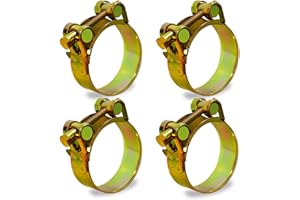 Ezitruz 5 Stück Gelenkbolzenschelle 23-25mm Schlauchschellen Bandbreite 18mm, Motorrad Auspuffschelle Schlauchklemme Spannbackenschellen für Auspuff Klemme Wasserrohr Schlauch Pool(Gold)