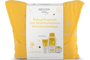 ‎WELEDA WELEDA Bio Baby Geschenk Set - Babypflege Naturkosmetik Geschenk Wickeltasche mit Windel Wundschutzcreme, Pflegeöl & Zauberbalsam. Optimales Pflegeset zur täglichen Pflege von Babys & Kleinkindern