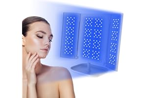 Lampada Abbronzanti, Cozion 24w Lampada Abbronzante Pieghevole con 192 Pezzi Led Luce per Solarium Domestica per Viso E Corpo con Supporto E Protezione per Gli Occhi