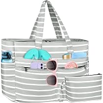 6 borsa da spiaggia da donna, tessuto impermeabile e