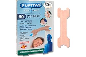 NOU PRIME 60 Tiras Nasales Antironquidos Tiritas Nariz Respirar, Tiras Nasales Anti-Ronquido, tiras nasales Antirronquidos Para Dormir, anti ronquidos para dormir 56x18mm
