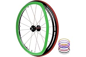 JKLAND Rollstuhl-Schiebefelgen-Abdeckungen, Hinterrad-Sport-Rollstuhl-Abdeckung, Silikon-Handschub-Abdeckung, verbessert den Grip und die Traktion (Color : E, Größe : 24 inches)