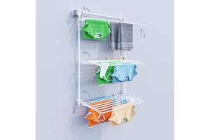 ‎FOXYDRY Foxydry Tower, składana suszarka na pranie z trzema poziomami (Biały, 108 cm)