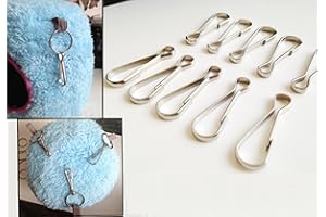 Generic 10pcs 32mm Brown Metal Spring Clips Hooks for Rat Hammock Bird Cage Happy Hut Toy (10 pcs no hoop)