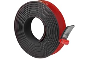 BOCGUY Gummistreifen Selbstklebend, 3.2m(L) x25mm(B) x3mm(D) Gummistreifen Neopren, Vollgummi Gummiprofil, Gummimatte, Gummiplatte für DIY-Dichtungen, Bodenbeläge, Schutz, Puffern, Anti-Vibration & Rutsch