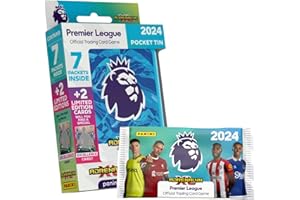 TILZ Panini Premier League Football 2023/2024 |Adrenalyn Xl Football Cards Tin, Panini Premier League 2024 Cards |Match Attax 2023/2024 |Trading Cards Pocket Tin Football Gifts For Boys Girls |Extra 2Cards