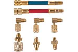 Onerbuy Auto AC Climatiseur Réfrigération R134A R12 Conversion Adaptateur Tuyau Set Kits 8pcs