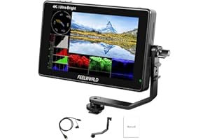 Feelworld LUT7 7 Pulgadas 1920 x 1200 IPS 4K Pantalla táctil 2200nit Ultra Bright DSLR Cámara de Campo Soporte HDMI Salida DC, 3D, Forma de Onda, Sensor de luz
