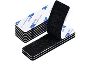 Redamancy 10 Pezzi Feltro Adesivo, Feltro Adesivo Forte per Tessuto, Adesivi Biadesivo Extra Forte, Rettangolo StretchAdesivo 3 x 10cm, per Casa, Ufficio, Garage, Nero