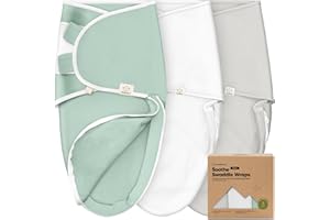 KEABABIES Śpiwór niemowlęcy 0-3 miesiące – bawełna ekologiczna, ergonomiczny śpiwór dla noworodków, zamek błyskawiczny, łatwy do zmiany śpiwór, dla noworodka (Sage)