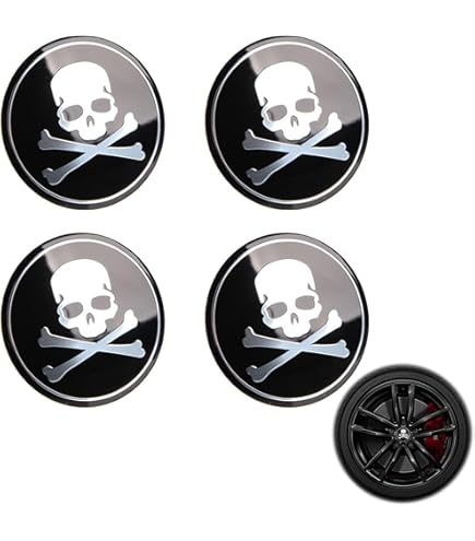 4 X Coprimozzo In Silicone Adesivi Emblema - 57 Mm - NUOVO - Foto 7