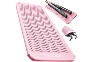 ANGENIL Heat Resistant Silicone Mat Pouch for Flat Iron Hair Straighteners, Hair Curler, Hairdryer, Curling Iron Wand Tongs, Airwrap, Hair Crimpers, Styling Appliances, Gifts for Women, Food Grade