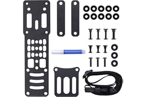 Zhongren Metal Modular Holster Adaptor Universal Expansion Board Adjustable Multi-Angle Hole Tactical Sinking Holster Drop Leg Hanging Plate Compatible Safariland QLS, G-CODE