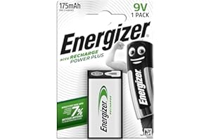 Energizer MAX - Pila 9V Alcalinas (Paquete de 1) - Baterías de 9 Voltios - para Detector de Humo/monóxido de Carbono, electrónica y Audio - Construcción 100% a Prueba de Fugas - 5 años de Vida útil