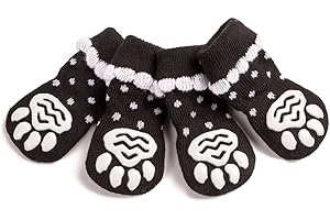 HARFKOKO Pet Heroic Chaussettes Antidérapantes 6 Tailles pour Chien et Chat - Protège Les Pattes de l’Animal et Les sols intérieurs, avec Patins en Caoutchouc, Convient pour Les Petits ou Gros Chiens et Chats