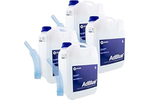 BAUER BLUE AdBlue 20L - 4x5 Liter Premium Harnstofflösung Kanister mit Flex-Ausgießer für Diesel-Motoren, ISO 22241 Konform – Optimale SCR-Abgasnachbehandlung, Made in Germany, PKW, LKW, Baumaschinen