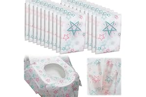 UHETLET 20 Stück Toilettenauflage Einweg Toilettensitzbezug Toilettensitz Kinder Unterwegs Toilet Seat Cover Reise 65 x 60 cm Übergroßer XL WC-Sitz Matte Toilettenbezug für öffentliche Toiletten