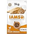 IAMS Complete Dry Cat Food for Senior 7+ Cats with Chicken 3 kg