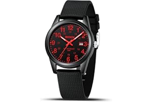 LN LENQIN Reloj Hombre Reloj de Cuarzo Analógico para Hombre Reloj Resistente al Agua 30M Relojes de Pulsera para Hombre Casuales de Negocios de Moda con Fecha Banda de Silicona Luminosa
