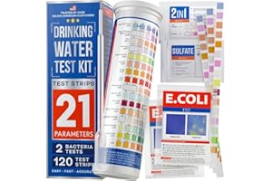 ZLYSYCM 2023 All-New 20 in 1 Drinking Water Testing Kit 120 Strips - Home Tap and Well Water Test Kit for Hardness, Lead, Iron, Copper, Chlorine, Fluoride and More