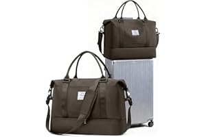 SEAFEW Borsone da Viaggio,Bagaglio a Mano Easyjet Borsa da Viaggio con Scomparto per le Scarpe, Borsa da Cabina per Easyjet Borsa Sportiva Borsone da Palestra da Weekend,F16-Curry Scuro