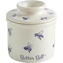 LOVECASA, Butter Keeper Crock - Porseleinen Franse botervloot met deksel, keramische boterhouder voor zachte boter, rood LOVECASA, Butter Keeper Crock - Porseleinen Franse botervloot met deksel, keramische boterhouder voor zachte boter, rood