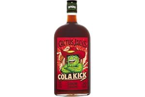 Cactus Jack's Cola Kick sour schnapps, Cola Flavoured Alcohol Liqueur made for shots, mixed alcoholic drinks and cocktails 700ml 15% ABVl