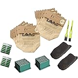 Italdos Kit Sacchetto di Aspirapolvere Compatibile per Vorwerk Folletto VK130 VK131-12 Sacchi + 2 Filtro Griglia Motore + 2 F