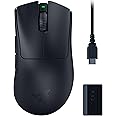 Razer DeathAdder V3 Pro HyperPolling Wireless-Adapter - Ultra-lightweight Wireless Ergonomic Esports Mous (63 g, Focus Pro 30K Optical Sensor, Optical Mouse Switches Gen-3) Black