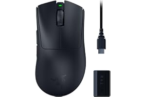Razer DeathAdder V3 Pro HyperPolling Wireless Dongle - Ratón para Esports Ultraligero con una magnífica tasa de sondeo inalámbrico de 8K Hz (63 g, Sensor óptico Focus Pro de 30k PPP) Negro
