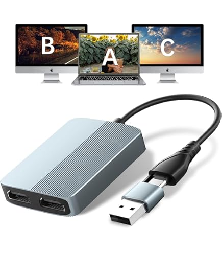USB 3.0 naar Dual HDMI Adapter - Dual 1080p of Single 4K 30Hz - Externe video USB 3.0 naar Dual HDMI Adapter - Dual 1080p of Single 4K 30Hz - Externe video