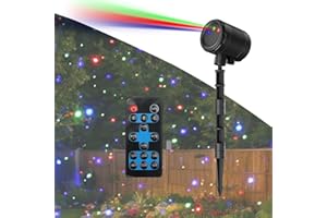 diceevil Laser Garden Star Projector Light, Red Green Blue 3 Color Changing Laser Motion Laser Projector Lights with Remote Control for Festival Party Decor, Outdoor Motion Firefly Lights