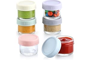 ZEPHYRHOME Lot de 6 Petits Récipients en Verre avec Couvercles Hermétiques,50ml, Boîtes de Conservation Alimentaire pour Sauces,Dips,Compatible avec Micro-Ondes et Lave-Vaisselle,pour Pique nique et Déjeuner