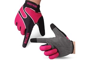 boildeg Guantes de Ciclismo de Bicicleta Guantes de Bicicleta de Carretera de Medio-Dedo para Hombres Mujeres Acolchado Antideslizante Transpirable