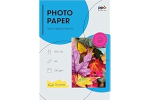 PHOTO PAPER DIRECT PPD A4 x 50 Fogli Di Carta Fotografica Opaca Premium Per Stampanti Inkjet - 230g - PPD-110-50