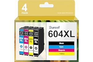Gureef 604XL Ink Cartridges Replacement for Epson 604 Ink Cartridge Multipack for Epson XP2200 ink cartridges Expression Home XP-2205 XP-3200 XP-3205 XP-4200 XP-4205 Workforce WF-2930 WF-2935 (4 Pack)