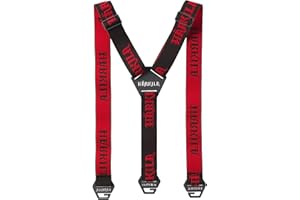 Härkila Bretelles larges pour homme en rouge et marron Tech | Bretelles pour chasseurs et randonneurs | Bretelles solides pour homme