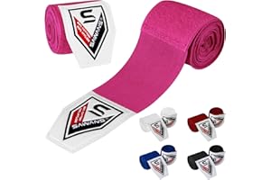 SAWANS Envolturas de Mano de Boxeo Vendajes de Artes Marciales Guantes Interiores de perforación MMA 2.5 3.5 4.5 Metros Correas de Apoyo de muñeca Bolsa de Entrenamiento elástica Deportes de Combate