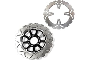 Arashi Front Rear Brake Discs for Suzuki GS500E 1989-2003 Brake Disks Motorcycle Accessories GS 500 E GS500 500E Black 1991 1992 1993 1994 1995 1996 1997 1998 1999 2000 2001 2002 GS400