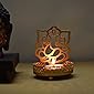 eCraftIndia Shadow Ganesh Ji Metal Tea Light Holder (8 cm x 8 cm x 11 cm, Brown)
