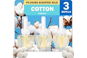 SCENTORINI Wkład dyfuzora elektrycznego 3X19ML Bawełniany Zapach Olejków eterycznych Wkłady Dyfuzor, Nadaje się do Domowego Dezodorantu do Air Wick i Glade
