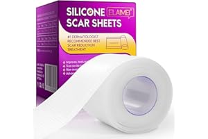 PEPHUCA feuilles de cicatrice en silicone pour les cicatrices causées par la césarienne, la chirurgie, les brûlures, les chéloïdes, l'acné, etc. Rouleau de cicatrice en silicone sans médicament (4CMx150CM)