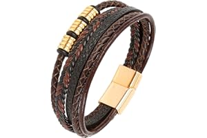 Mochity Lederarmband Herren, Armband Herren, Lederarmband Herren Schwarz, Viking Herrenarmband, Herren Armband Edelstahl, Herren Lederarmband, Männer Geschenke, Armbänder Für Herren