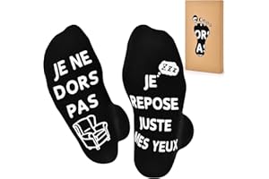 Tukeoo Idee Cadeau Fete des Peres Humour Chaussettes Homme 43 46 Cadeau Homme Chaussettes Origial pour Noel Fête des Pères Anniversaire Cadeau Papa