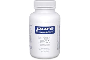 Pure Encapsulations Mineral 650A - with Calcium, Magnesium, Iron, Iodine, Selenium & Zinc - Hypoallergenic Mineral and Trace Element Formula - 180 Capsules