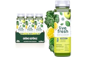 ‎LIVEFRESH LiveFresh Vitamin K Saft - Grüne Gefühle - 6x250ml | Mit Spirulina und Moringa | Vegane Säfte ohne Zuckerzusatz | Inkl. 1,50€ Pfand